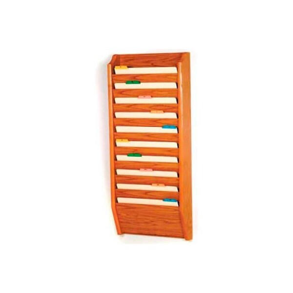Wooden Mallet Wooden Mallet 10 Pocket Legal Size File Holder, Medium Oak CH17-10MO - main
